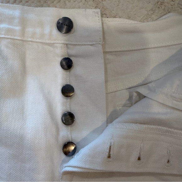 Frame white denim shorts - Picture 4 of 5